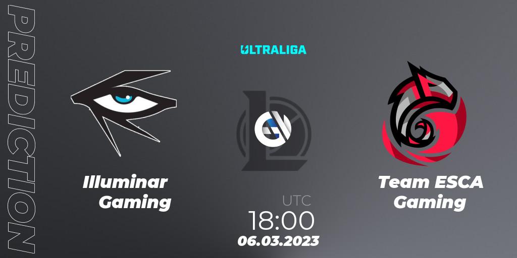 Illuminar Gaming vs Team ESCA Gaming: Match Prediction. 06.03.2023 at 18:00, LoL, Ultraliga Season 9 - Group Stage