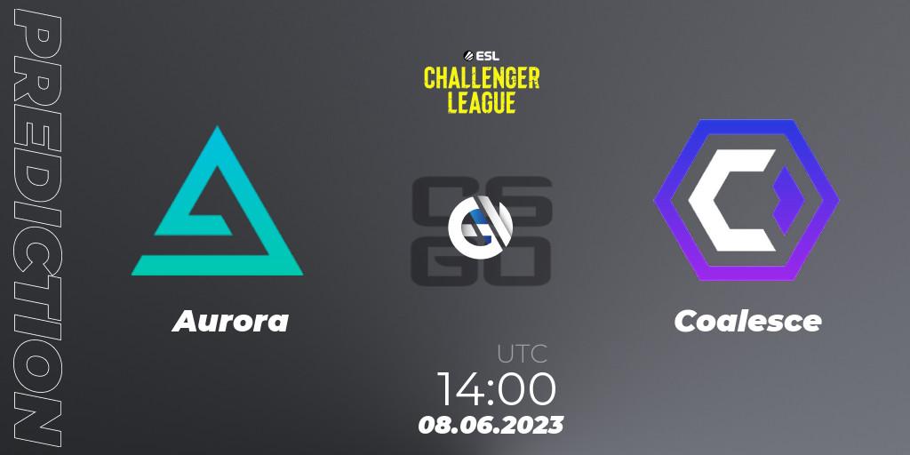 Aurora vs Coalesce: Match Prediction. 08.06.23, CS2 (CS:GO), ESL Challenger League Season 45 Europe Relegation