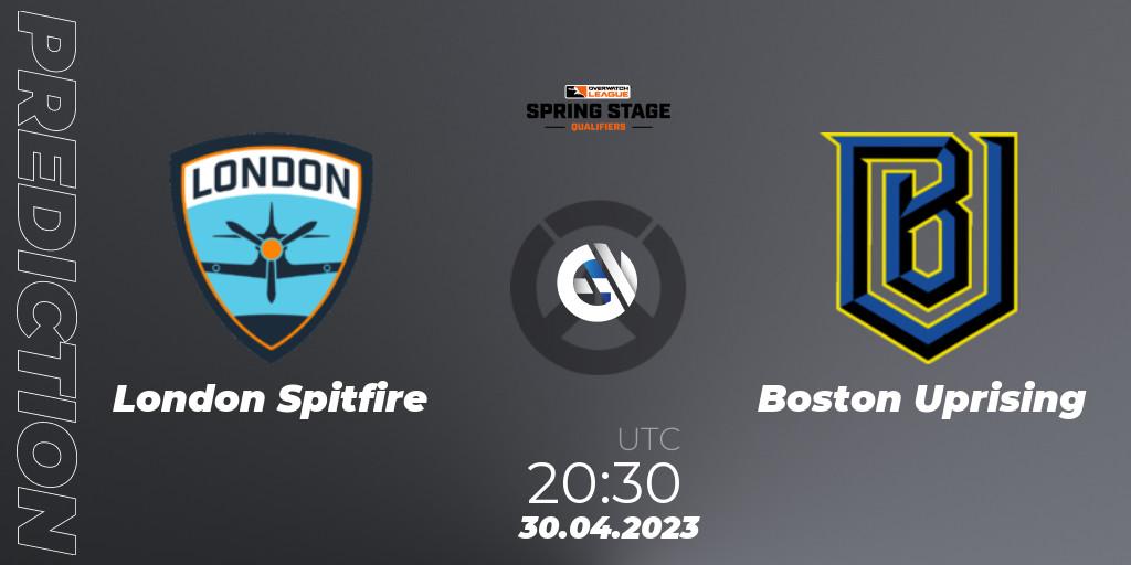 London Spitfire vs Boston Uprising: Match Prediction. 30.04.23, Overwatch, OWL Stage Qualifiers Spring 2023 West