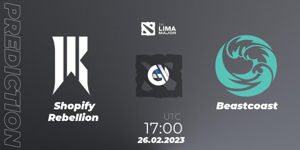 Shopify Rebellion vs Beastcoast: Match Prediction. 26.02.23, Dota 2, The Lima Major 2023