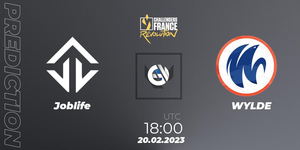 Joblife vs WYLDE: Match Prediction. 20.02.2023 at 18:00, VALORANT, VALORANT Challengers 2023 France: Revolution Split 1
