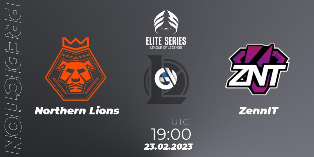 Northern Lions vs ZennIT: Match Prediction. 23.02.2023 at 19:00, LoL, Elite Series Spring 2023 - Group Stage