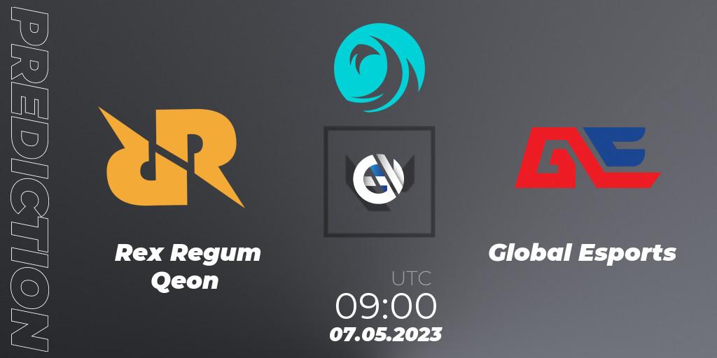 Rex Regum Qeon vs Global Esports: Match Prediction. 07.05.23, VALORANT, VCT 2023: Pacific League