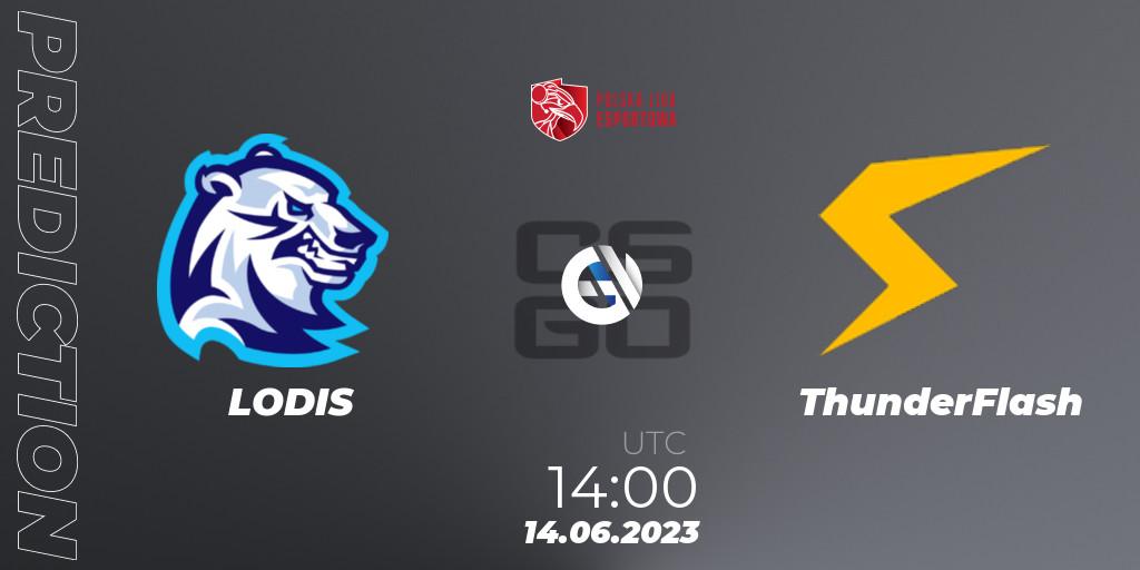 LODIS vs ThunderFlash: Match Prediction. 14.06.23, CS2 (CS:GO), Polish Esports League 2023 Split 2