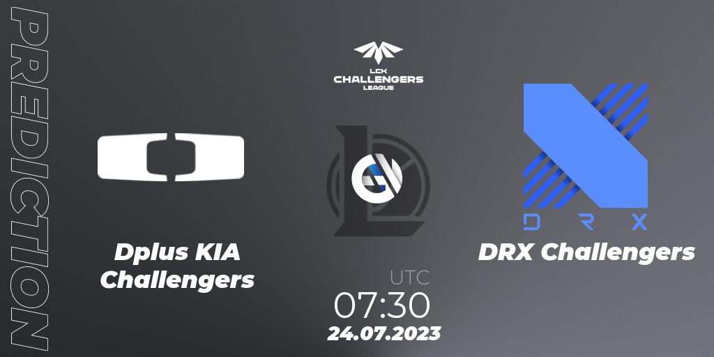 Dplus KIA Challengers vs DRX Challengers: Match Prediction. 24.07.23, LoL, LCK Challengers League 2023 Summer - Group Stage