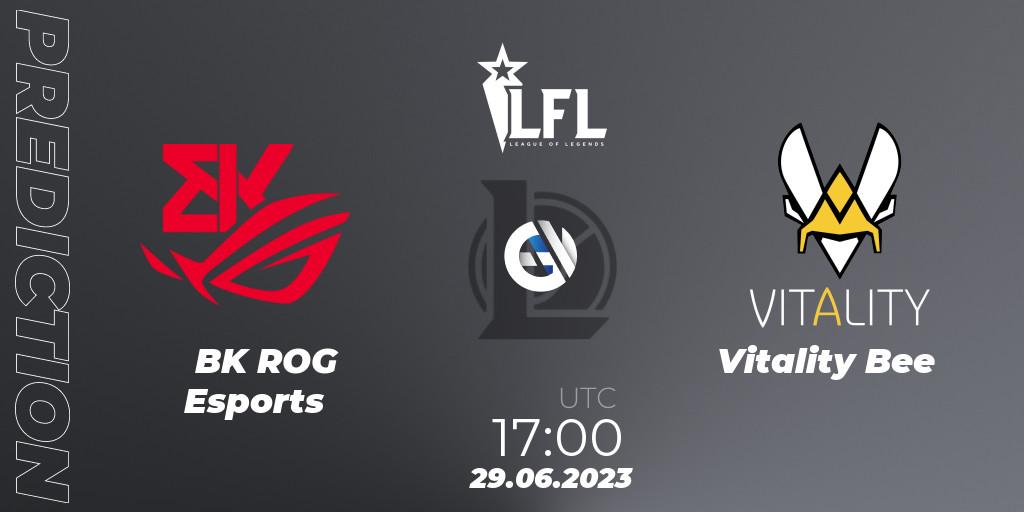 BK ROG Esports vs Vitality Bee: Match Prediction. 29.06.2023 at 17:00, LoL, LFL Summer 2023 - Group Stage