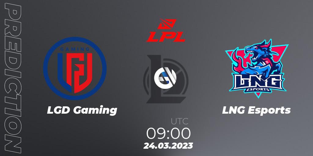 LGD Gaming vs LNG Esports: Match Prediction. 24.03.23, LoL, LPL Spring 2023 - Group Stage