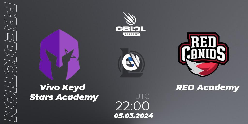 Vivo Keyd Stars Academy vs RED Academy: Match Prediction. 05.03.24, LoL, CBLOL Academy Split 1 2024