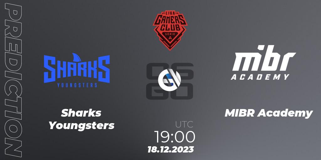 Sharks Youngsters vs MIBR Academy: Match Prediction. 18.12.2023 at 19:00, Counter-Strike (CS2), Gamers Club Liga Série A: December 2023