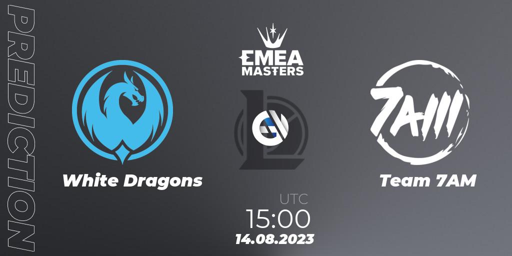 White Dragons vs Team 7AM: Match Prediction. 14.08.23, LoL, EMEA Masters Summer 2023