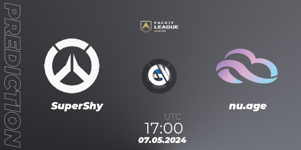 SuperShy vs nu.age: Match Prediction. 10.05.2024 at 19:00, Overwatch, FACEIT League Season 1 - EMEA Master Road to EWC