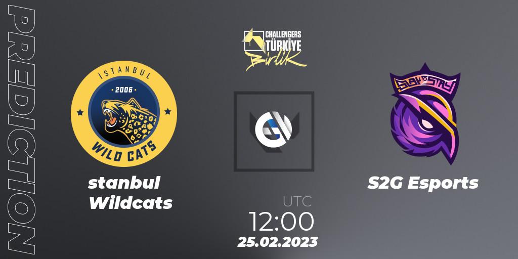 İstanbul Wildcats vs S2G Esports: Match Prediction. 25.02.2023 at 11:30, VALORANT, VALORANT Challengers 2023 Turkey: Birlik Split 1
