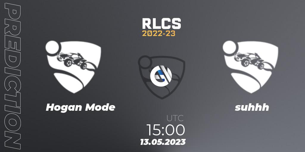 Hogan Mode vs suhhh: Match Prediction. 13.05.23, Rocket League, RLCS 2022-23 - Spring: Europe Regional 1 - Spring Open