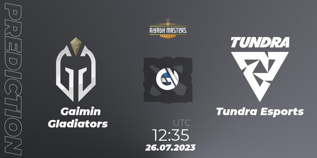 Gaimin Gladiators vs Tundra Esports: Match Prediction. 26.07.23, Dota 2, Riyadh Masters 2023