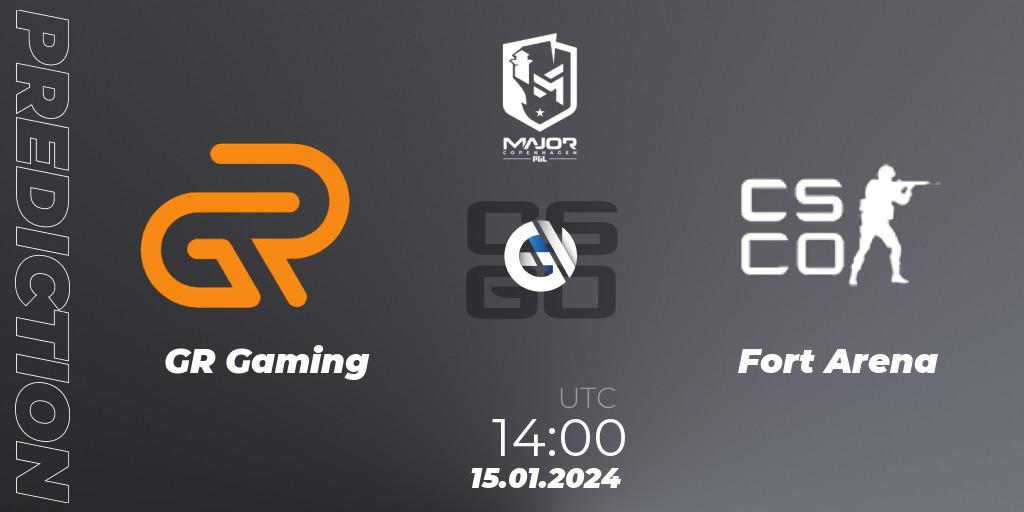 GR Gaming vs Fort Arena: Match Prediction. 15.01.2024 at 14:00, Counter-Strike (CS2), PGL CS2 Major Copenhagen 2024 East Asia RMR Open Qualifier