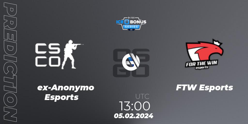 ex-Anonymo Esports vs FTW Esports: Match Prediction. 05.02.2024 at 13:00, Counter-Strike (CS2), IceBonus Series #1