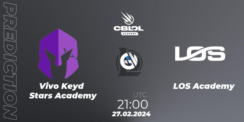 Vivo Keyd Stars Academy vs LOS Academy: Match Prediction. 27.02.24, LoL, CBLOL Academy Split 1 2024