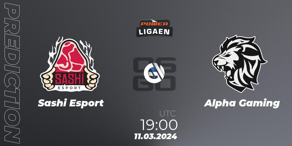 Sashi Esport vs Alpha Gaming: Match Prediction. 11.03.24, CS2 (CS:GO), Dust2.dk Ligaen Season 25