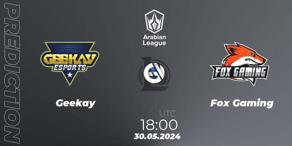 Geekay vs Fox Gaming: Match Prediction. 30.05.2024 at 18:00, LoL, Arabian League Summer 2024