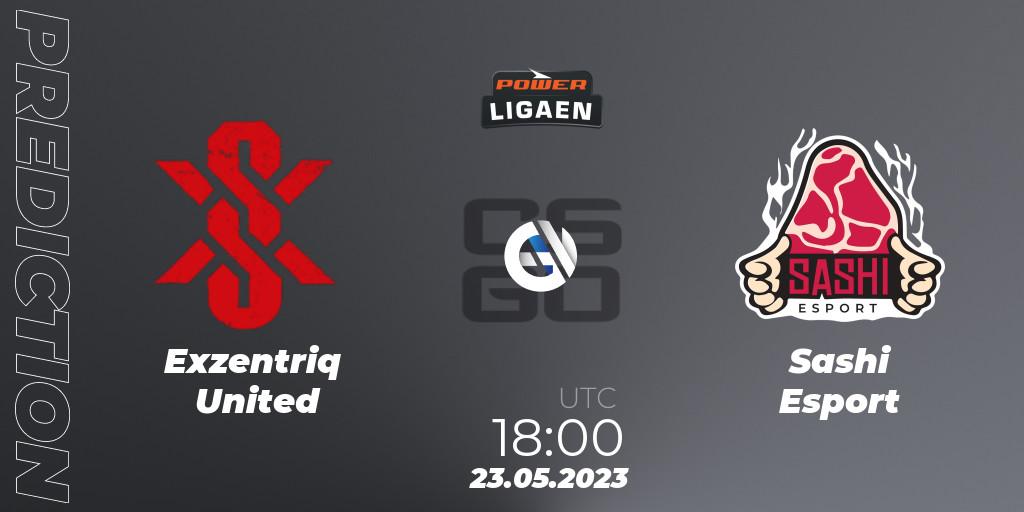 Exzentriq United vs Sashi Esport: Match Prediction. 23.05.2023 at 18:00, Counter-Strike (CS2), Dust2.dk Ligaen Season 23