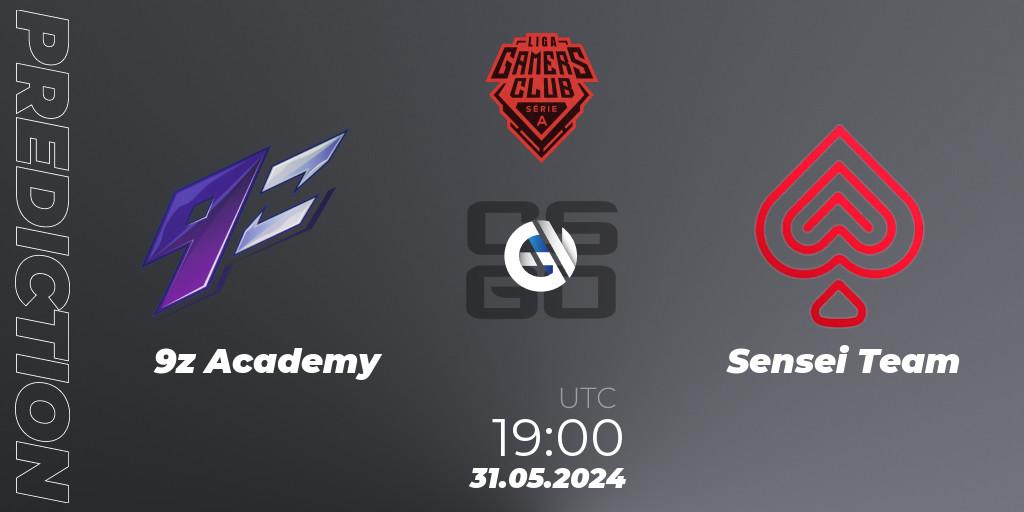 9z Academy vs Sensei Team: Match Prediction. 31.05.2024 at 20:45, Counter-Strike (CS2), Gamers Club Liga Série A: May 2024