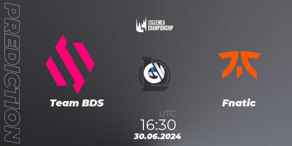 Team BDS vs Fnatic: Match Prediction. 30.06.2024 at 16:30, LoL, LEC Summer 2024 - Regular Season