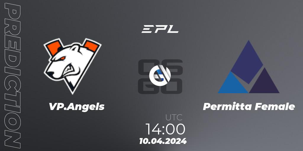 VP.Angels vs Permitta Female: Match Prediction. 10.04.24, CS2 (CS:GO), European Pro League Female Season 1