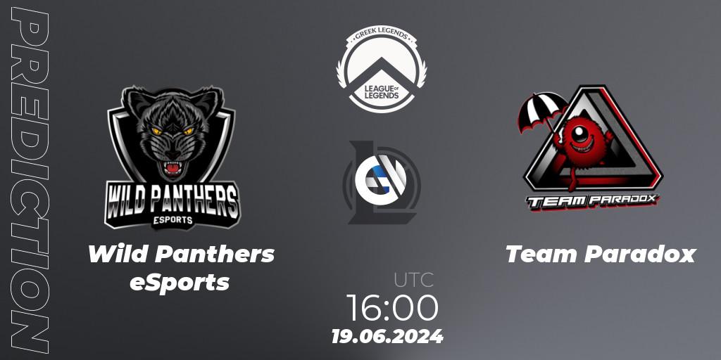 Wild Panthers eSports vs Team Paradox: Match Prediction. 19.06.2024 at 16:00, LoL, GLL Summer 2024