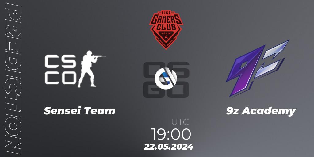 Sensei Team vs 9z Academy: Match Prediction. 22.05.2024 at 19:00, Counter-Strike (CS2), Gamers Club Liga Série A: May 2024