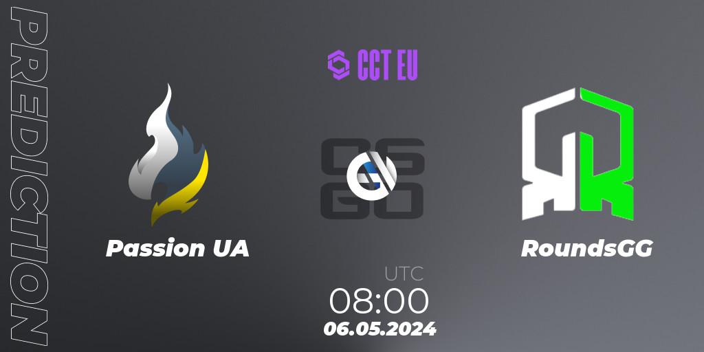 Passion UA vs RoundsGG: Match Prediction. 06.05.2024 at 08:00, Counter-Strike (CS2), CCT Season 2 European Series #3 Play-In