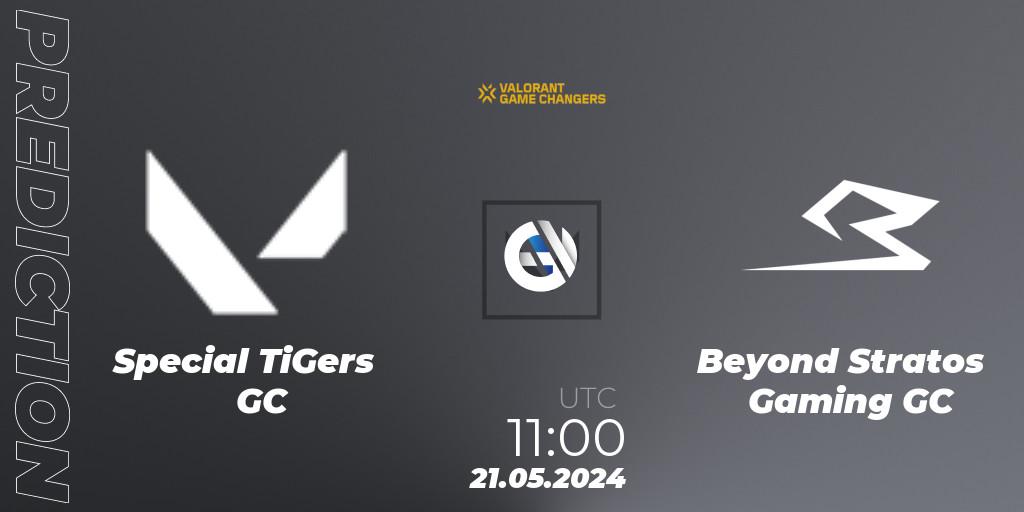 Special TiGers GC vs Beyond Stratos Gaming GC: Match Prediction. 21.05.2024 at 11:30, VALORANT, VCT 2024: Game Changers Korea Stage 1