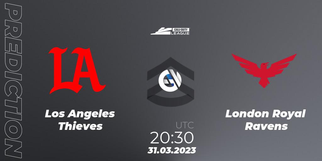 Los Angeles Thieves vs London Royal Ravens: Match Prediction. 31.03.2023 at 20:30, Call of Duty, Call of Duty League 2023: Stage 4 Major Qualifiers