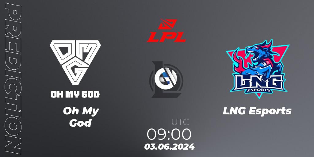 Oh My God vs LNG Esports: Match Prediction. 03.06.2024 at 09:00, LoL, LPL 2024 Summer - Group Stage