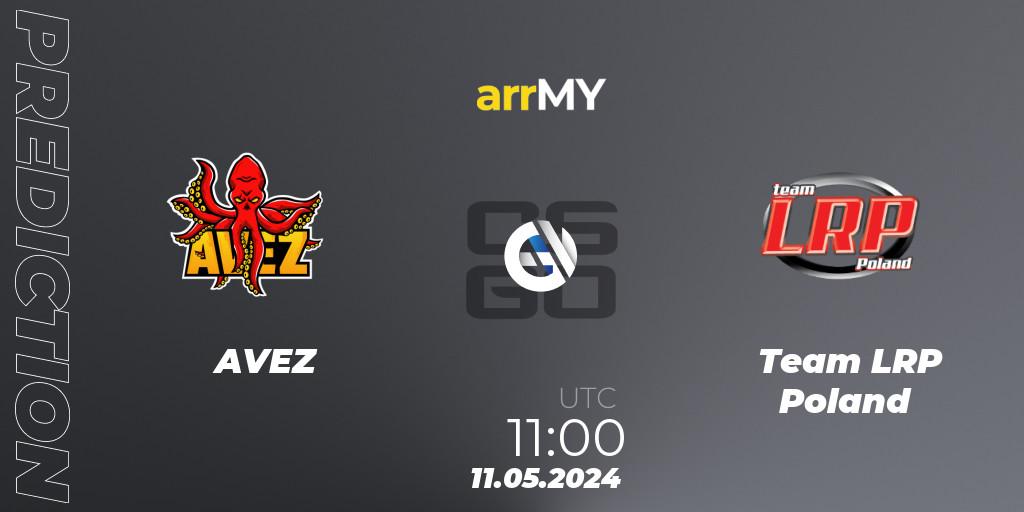 AVEZ vs Team LRP Poland: Match Prediction. 11.05.2024 at 11:00, Counter-Strike (CS2), arrMY Masters League Season 9 Finals
