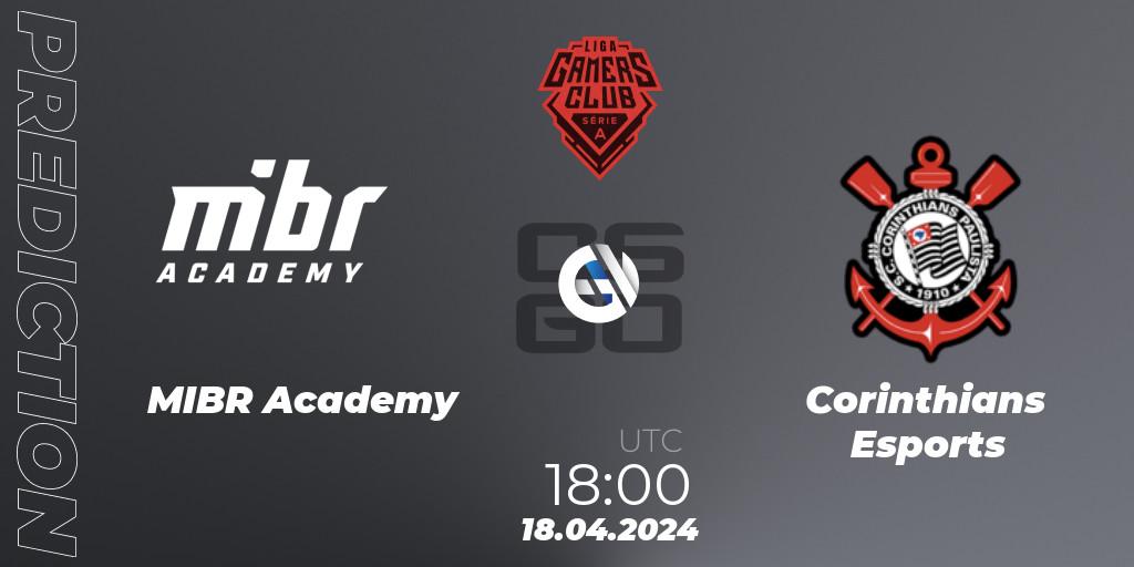 MIBR Academy vs Corinthians Esports: Match Prediction. 02.05.24, CS2 (CS:GO), Gamers Club Liga Série A: April 2024