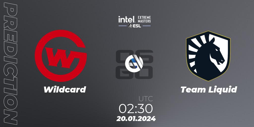 Wildcard vs Team Liquid: Match Prediction. 20.01.2024 at 02:30, Counter-Strike (CS2), Intel Extreme Masters China 2024: North American Closed Qualifier