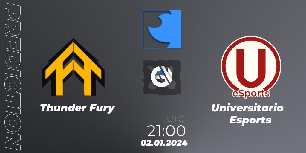 Thunder Fury vs Universitario Esports: Match Prediction. 02.01.2024 at 21:00, Dota 2, FastInvitational DotaPRO Season 2