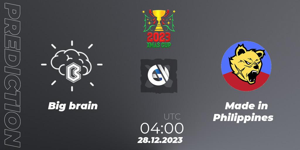 Big brain vs Made in Philippines: Match Prediction. 28.12.23, Dota 2, Xmas Cup 2023