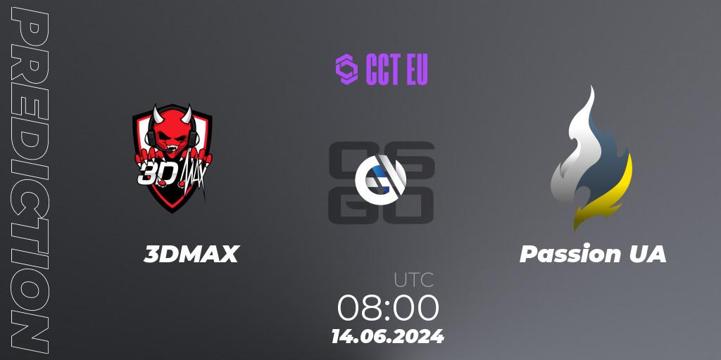3DMAX vs Passion UA: Match Prediction. 14.06.2024 at 08:00, Counter-Strike (CS2), CCT Season 2 Europe Series 5
