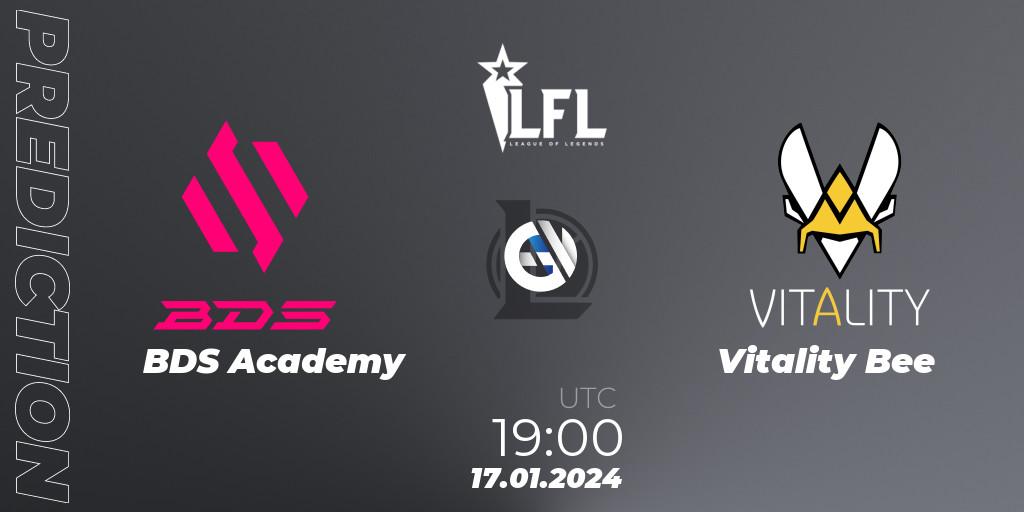 BDS Academy vs Vitality Bee: Match Prediction. 17.01.24, LoL, LFL Spring 2024
