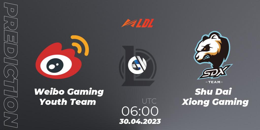 Weibo Gaming Youth Team vs Shu Dai Xiong Gaming: Match Prediction. 30.04.23, LoL, LDL 2023 - Regular Season - Stage 2