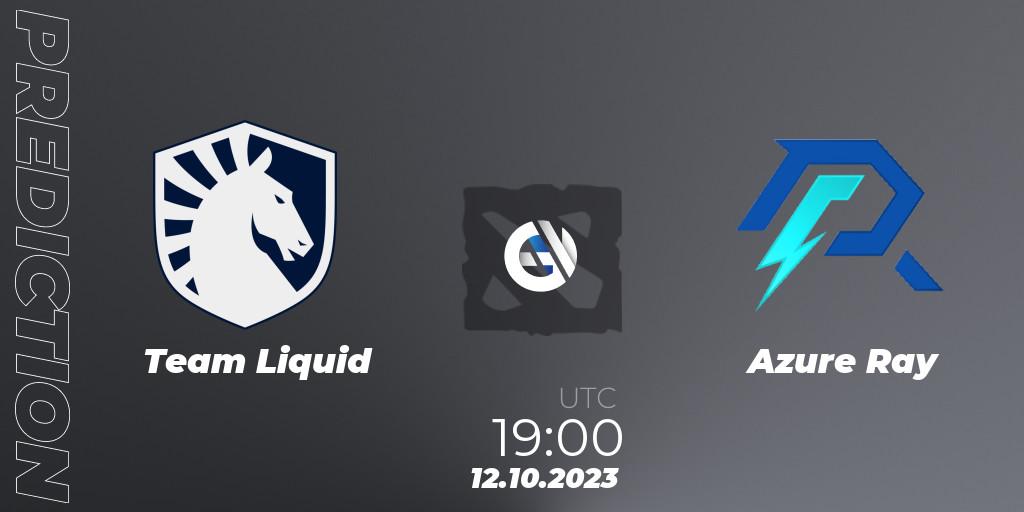 Team Liquid vs Azure Ray: Match Prediction. 12.10.23, Dota 2, The International 2023 - Group Stage