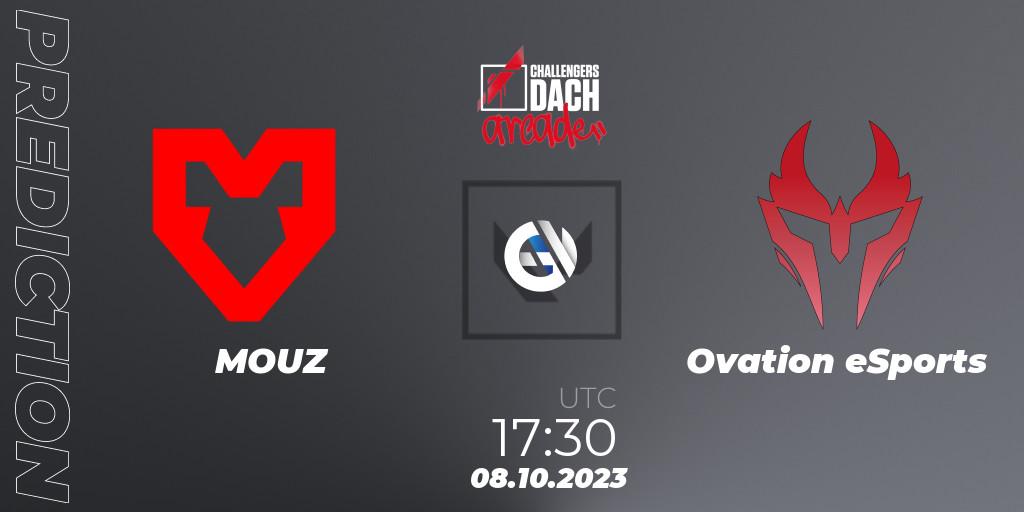 MOUZ vs Ovation eSports: Match Prediction. 08.10.2023 at 17:30, VALORANT, VALORANT Challengers 2023 DACH: Arcade