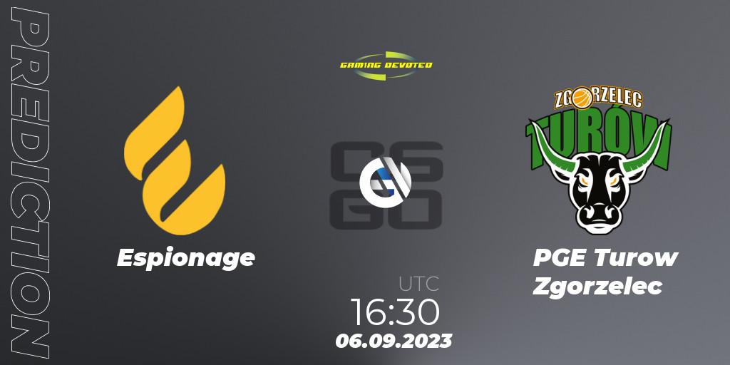 Espionage vs PGE Turow Zgorzelec: Match Prediction. 06.09.2023 at 16:30, Counter-Strike (CS2), Gaming Devoted Become The Best