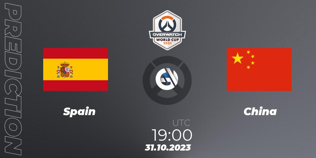 Spain vs China: Match Prediction. 31.10.2023 at 19:00, Overwatch, Overwatch World Cup 2023