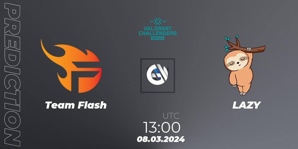 Team Flash vs LAZY: Match Prediction. 08.03.2024 at 13:00, VALORANT, VALORANT Challengers 2024 Vietnam: Split 1