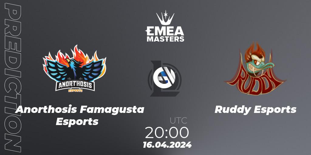 Anorthosis Famagusta Esports vs Ruddy Esports: Match Prediction. 16.04.24, LoL, EMEA Masters Spring 2024 - Play-In