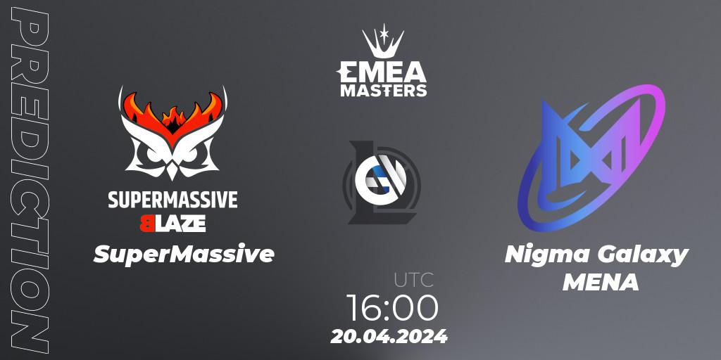 SuperMassive vs Nigma Galaxy MENA: Match Prediction. 20.04.2024 at 16:00, LoL, EMEA Masters Spring 2024 - Group Stage