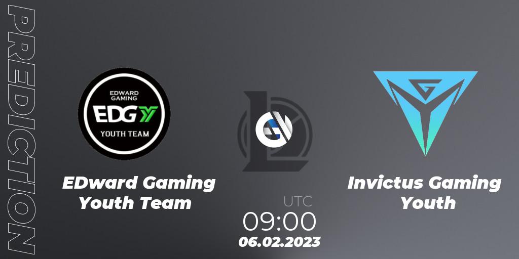 EDward Gaming Youth Team vs Invictus Gaming Youth: Match Prediction. 06.02.2023 at 09:30, LoL, LDL 2023 - Swiss Stage