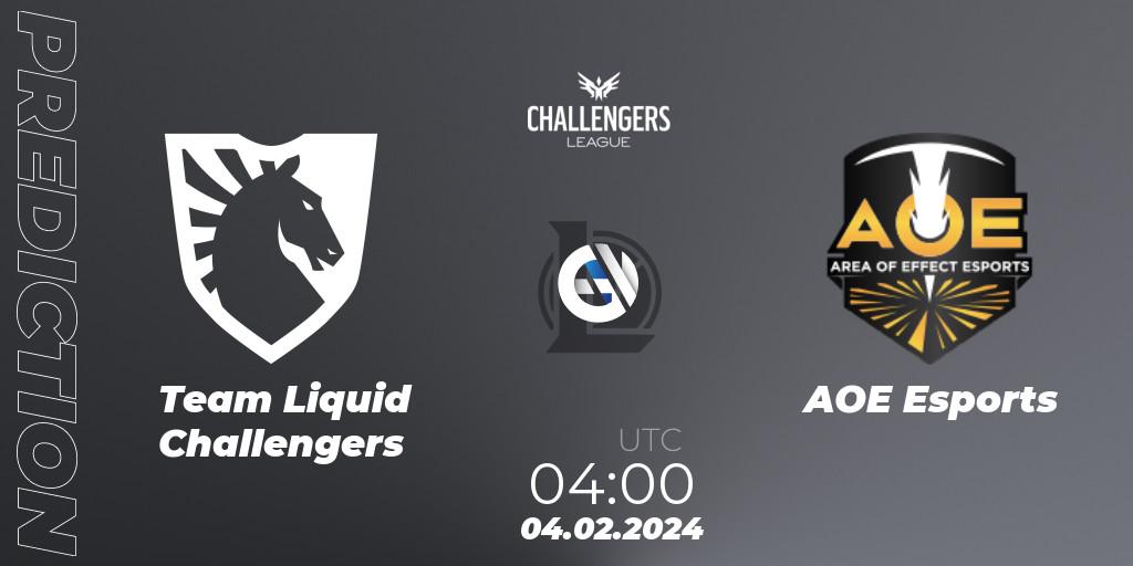 Team Liquid Challengers vs AOE Esports: Match Prediction. 04.02.24, LoL, NACL 2024 Spring - Group Stage